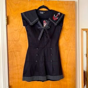 Pin up style sailor romper/jumpsuit by Living Dead Souls